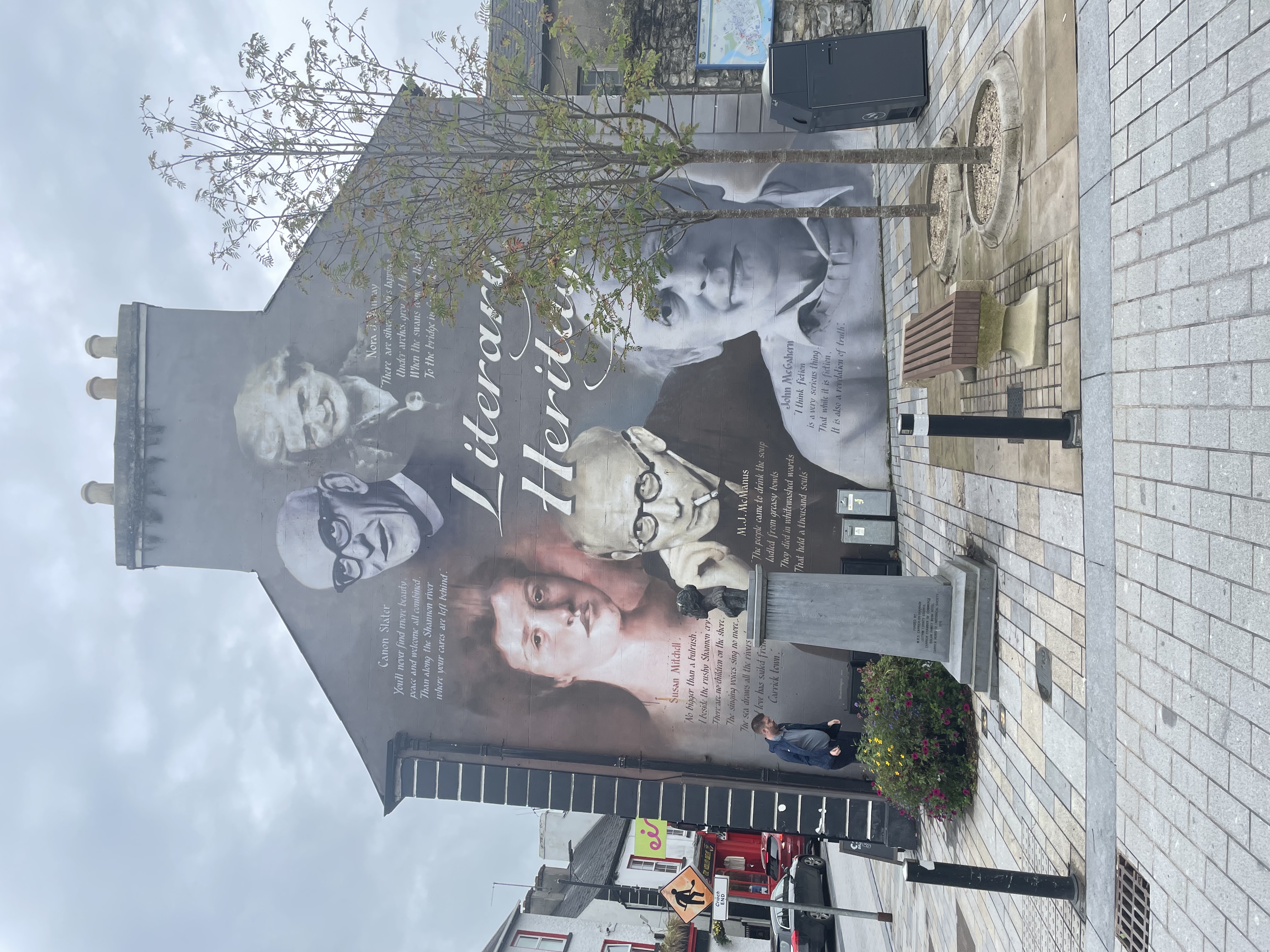 Literary mural in Carrick-on-Shannon